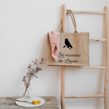 Cabas de plage personnalisé Toile de jute naturelle