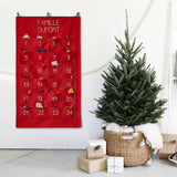 Calendrier de l'Avent rouge personnalisé