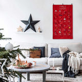 Calendrier de l'Avent rouge personnalisé