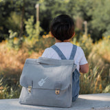 Cartable maternelle personnalisé Gris ciment Coton