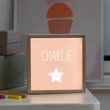 Veilleuse Cadeau Enfant personnalisé Rose poudré