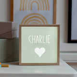 Veilleuse Cadeau Enfant personnalisé Vert amande