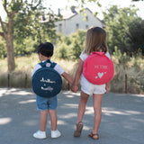 Sac à dos Cadeau enfant personnalisé Bleu pétrole Coton