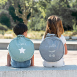 Sac à dos enfant personnalisé Gris ciment Coton