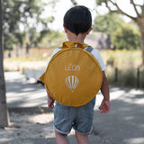 Sac à dos enfant personnalisé Jaune moutarde Coton