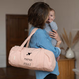 Sac polochon Cadeau Fête des Mères / Grand-mères personnalisé Rose poudré Coton