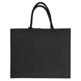 Cabas de plage personnalisé Toile de jute noire