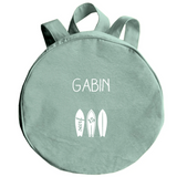 Sac à dos Maternelle personnalisé Vert amande Coton