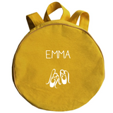 Sac à dos Cadeau enfant personnalisé Jaune moutarde Coton