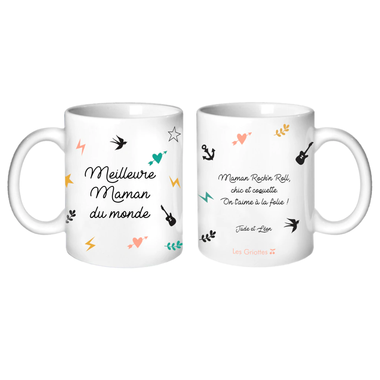 Mug Cadeau Fête des Mères / Grand-mères personnalisé Motifs Tatoo 600ml