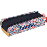 Trousse Tann's double personnalisée Fleuri pompons