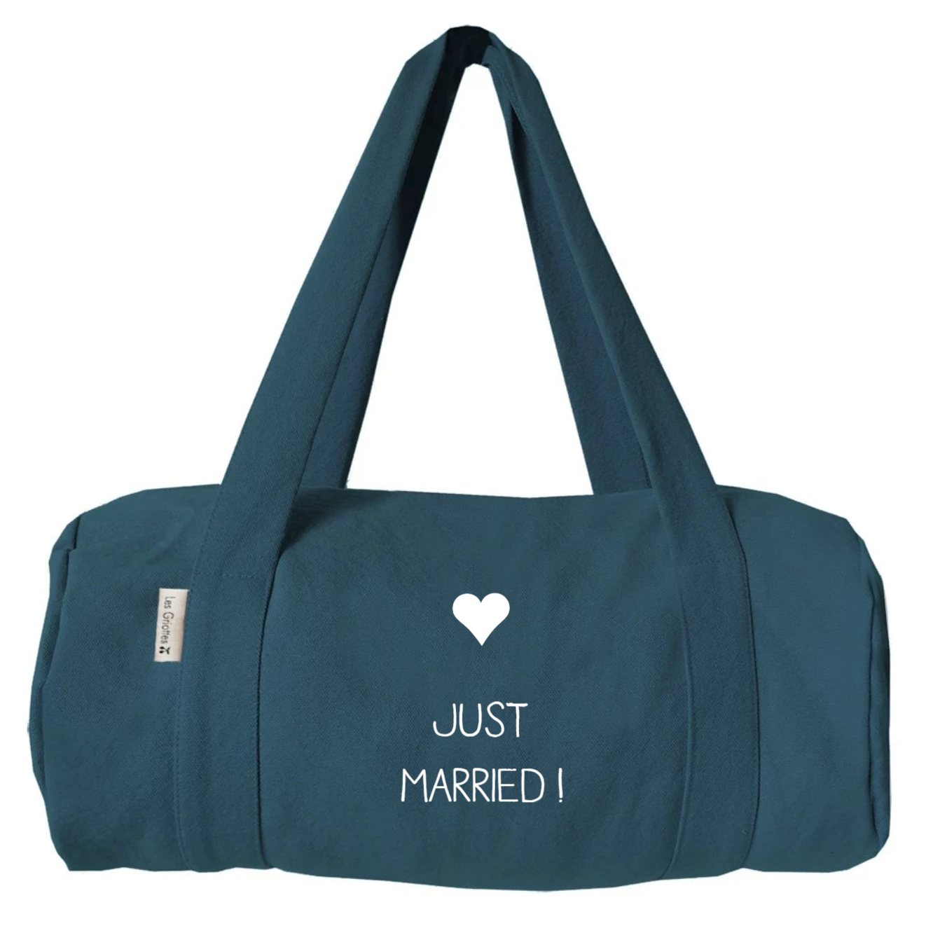 Sac de voyage Cadeau Mariage personnalis Bleu p trole Coton
