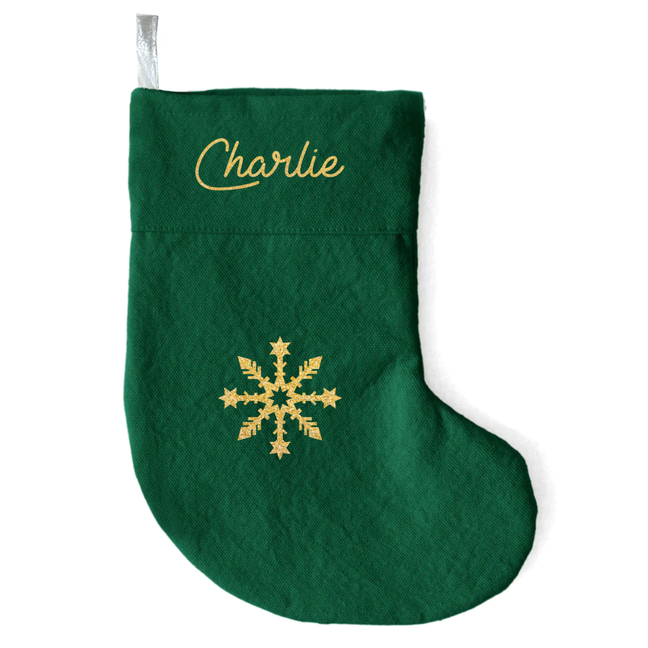 Chaussette Cadeau de Noël  personnalisé verte