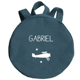 Sac à dos enfant personnalisé Bleu pétrole Coton