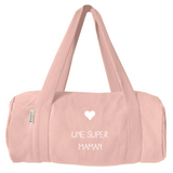 Sac polochon Cadeau Fête des Mères / Grand-mères personnalisé Rose poudré Coton
